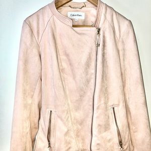 Calvin Klein Blush Suede Jacket
